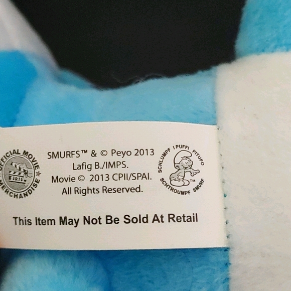 The Smurfs Movie 13.5" Brainy Smurf Plush - Picture 4 of 5